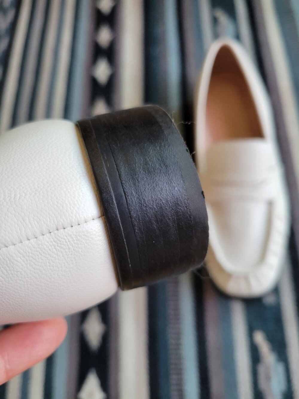 EUC! J. Crew White Leather Maison ruched loafers size 7 - Picture 10 of 11